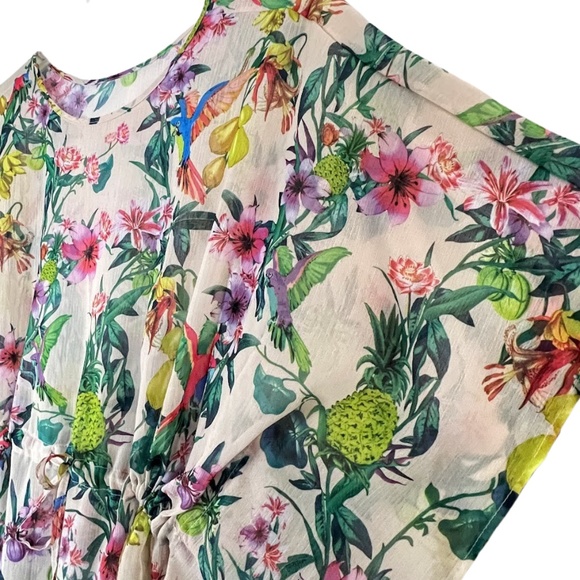 H&M Tropical Sheer Cover Up or Tunic 🎉4X Host Pick ♥️ - Picture 3 of 11